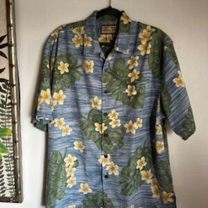 🧡3/15 Jamaica Jaxx Silk Hawaiian Shirt Men's L/G